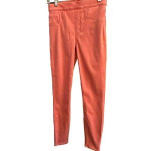 Spanx Women's Pink Coral Jean-ish Ankle Leggings Size Small Regular Style 20018R